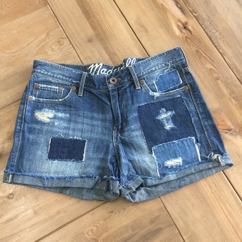 Madewell Patchwork Denim Shorts